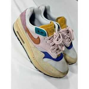 Nike Air Max 1 87 Premium Womens Siz 7 Pink White Beige Athletic Shoes Sneakers